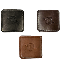 Load image into Gallery viewer, Premium Handmade Leather Coaster 4 Pack