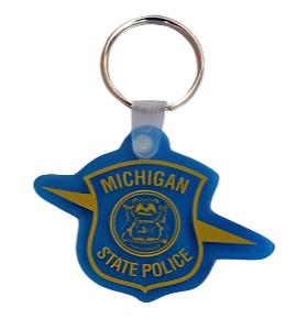 Blue Plastic Keychain